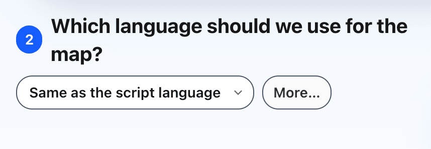 Choose output language